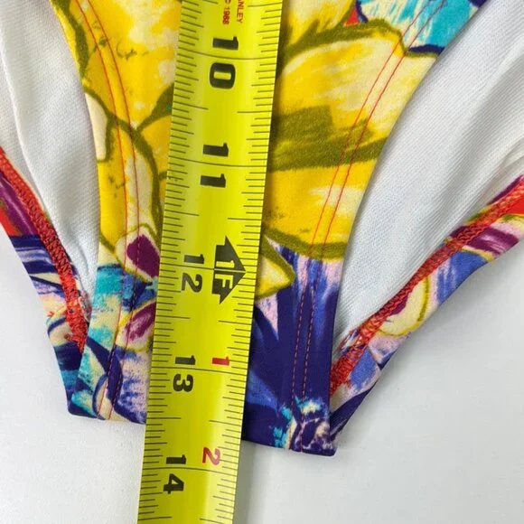 Urban Outfitters Out From Under Tropical Floral Bikini Set - Red, Yellow, Blue - Picture 4 of 8